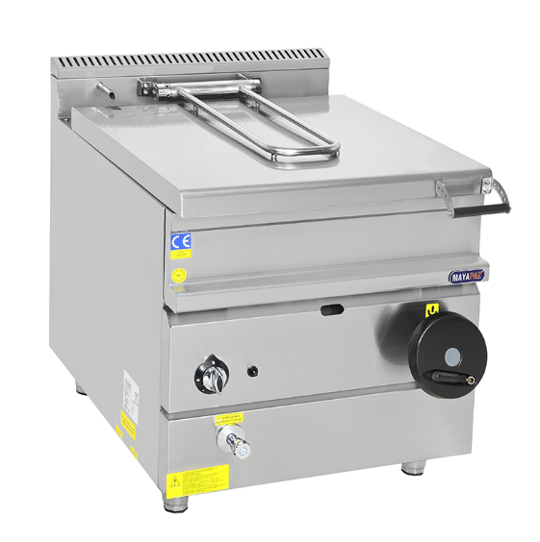 MAYAPAZ M-DTG 870 Devrilir Tava, Gazlı, 50 Lt, 800x700x850 mm, 700 Serisi